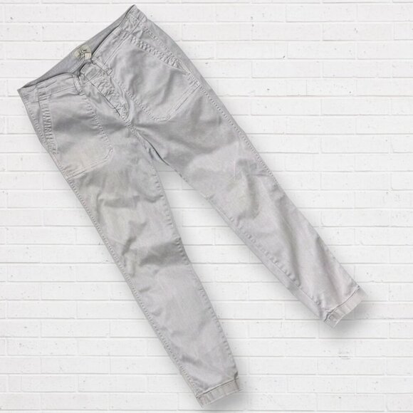 J CREW High Waist 9" Cargo Toothpick Skinny Light Gray Stretch Pants 29 - Picture 1 of 6